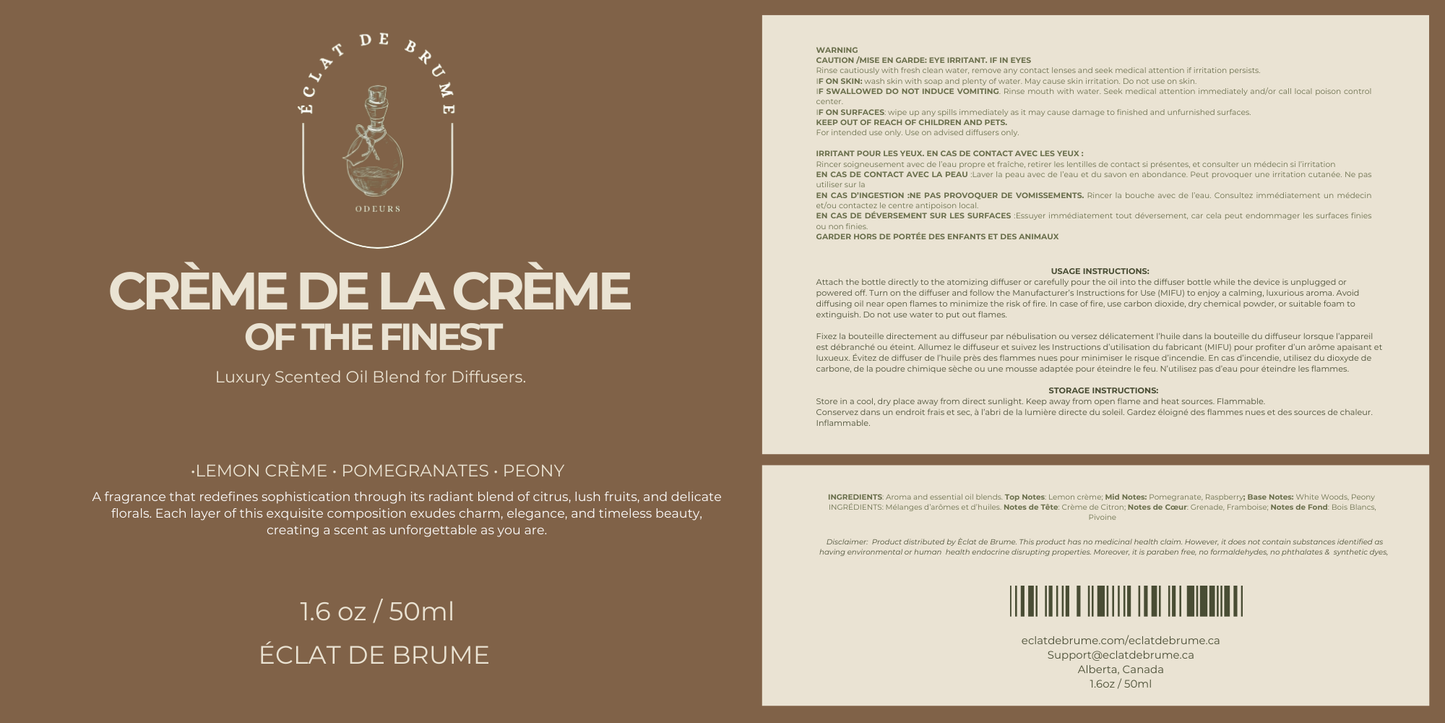 Crème de la Crème: Lemon Crème, Pomegranate, Peony- Inspired by Aria Hotel