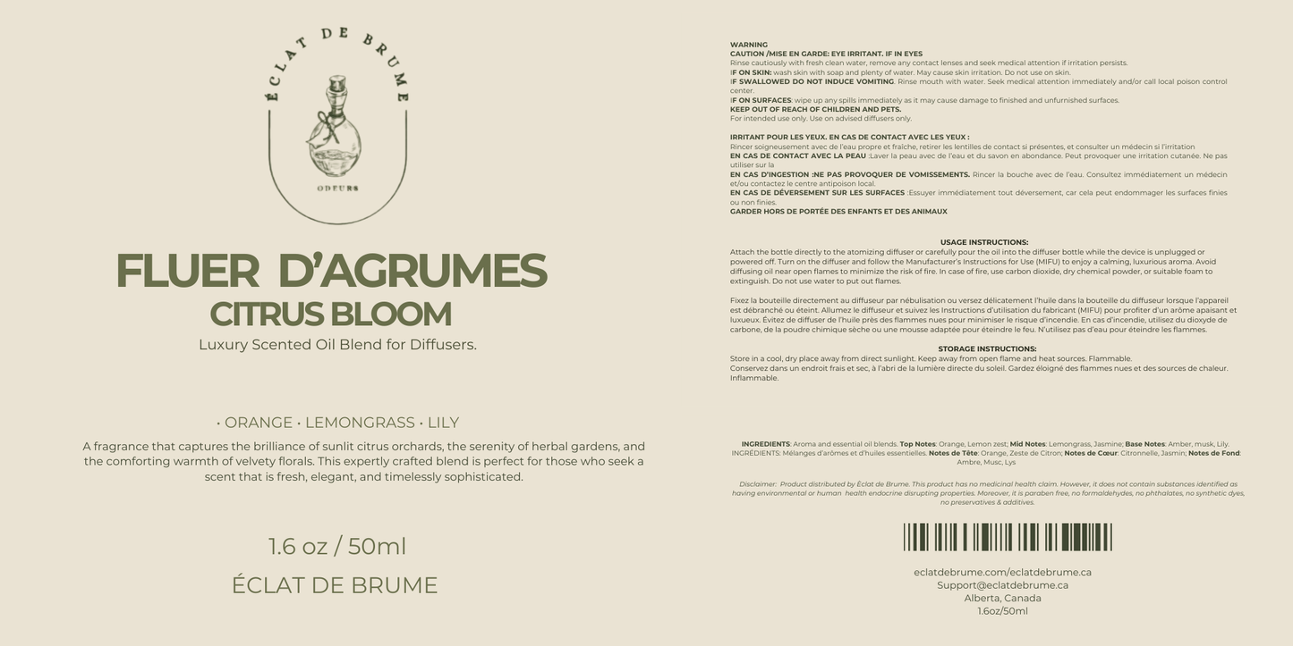 Fluer D’Agrumes/Citrus Bloom: Orange, Lemongrass, Lily- Inspired by the Elegance of Delano Beach Hotel