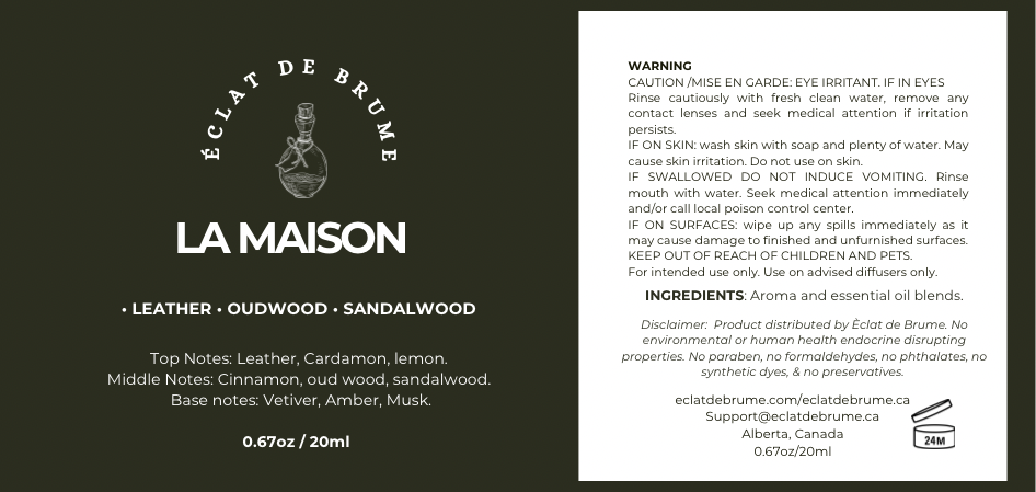 La Maison: Leather, Oudwood, Sandalwood - Inspired by Miami Beach 1 Hotel