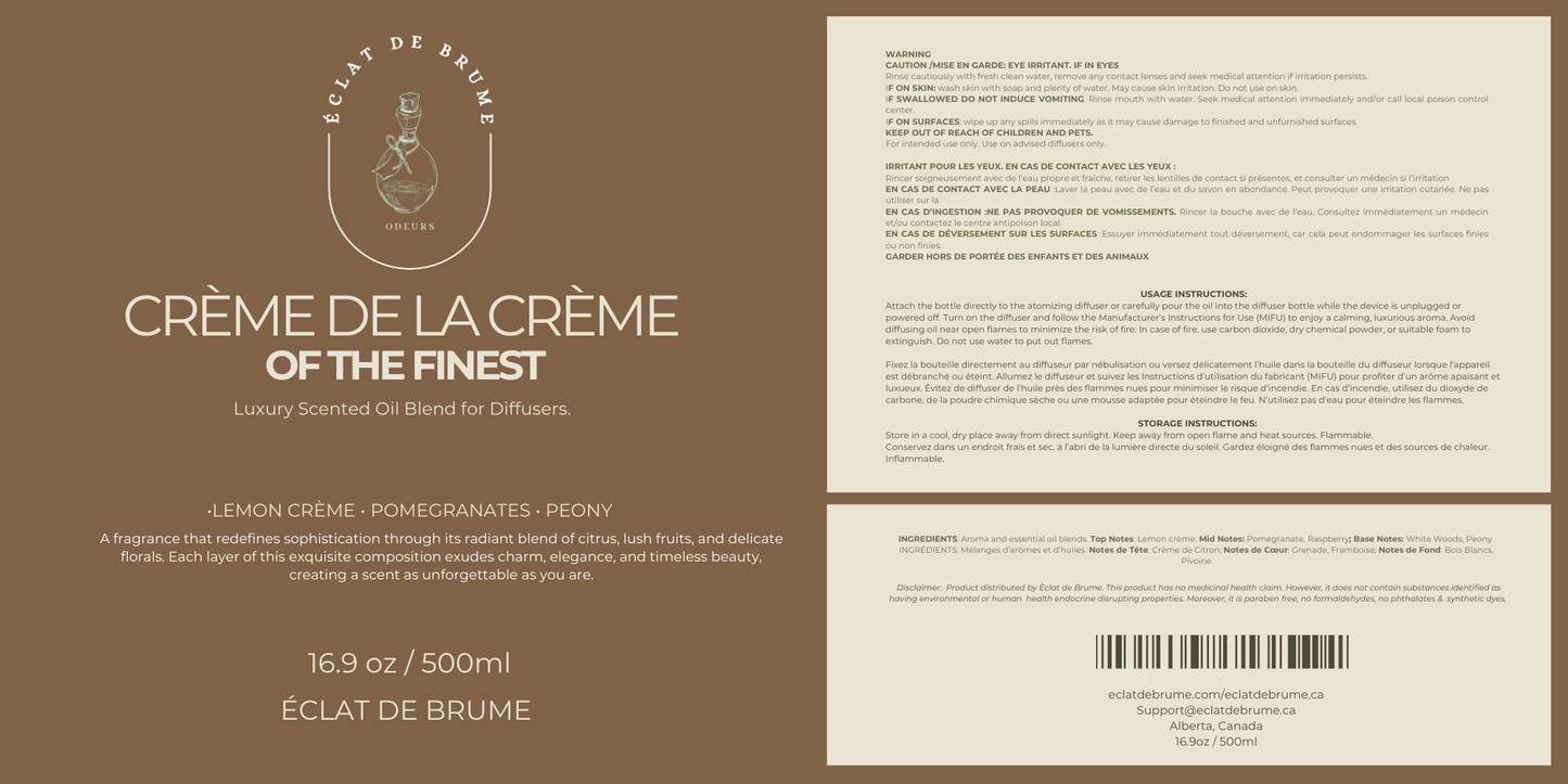 Crème de la Crème: Lemon Crème, Pomegranate, Peony- Inspired by Aria Hotel