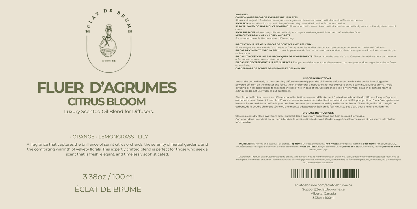 Fluer D’Agrumes/Citrus Bloom: Orange, Lemongrass, Lily- Inspired by the Elegance of Delano Beach Hotel