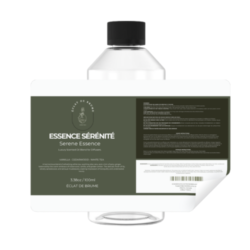 Essence Sérénité/Serene Essence: Vanilla, Cedarwood, White Tea - Inspired by Westin Hotel.